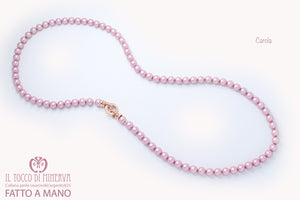 Collana Perle Swarovski Carola Rosa antico – Realizzata a mano - Il Tocco di Minerva
