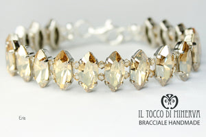 Bracciale Swarovski Eris Gold - Realizzato a mano - Il Tocco di Minerva