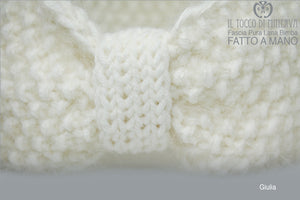 Fascia Testa Giulia in Lana per bimba– realizzata a mano – HandMade - Il Tocco di Minerva