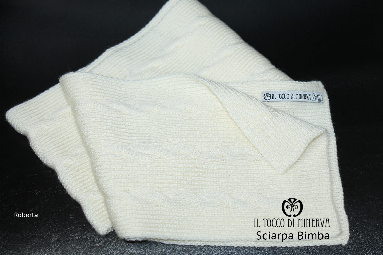 Sciarpa Bimba Panna Roberta – realizzata a mano – HandMade - Il Tocco di Minerva