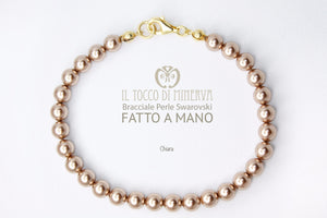 Bracciale Perle Swarovski Chiara Tortora - Realizzato a mano - Il Tocco di Minerva