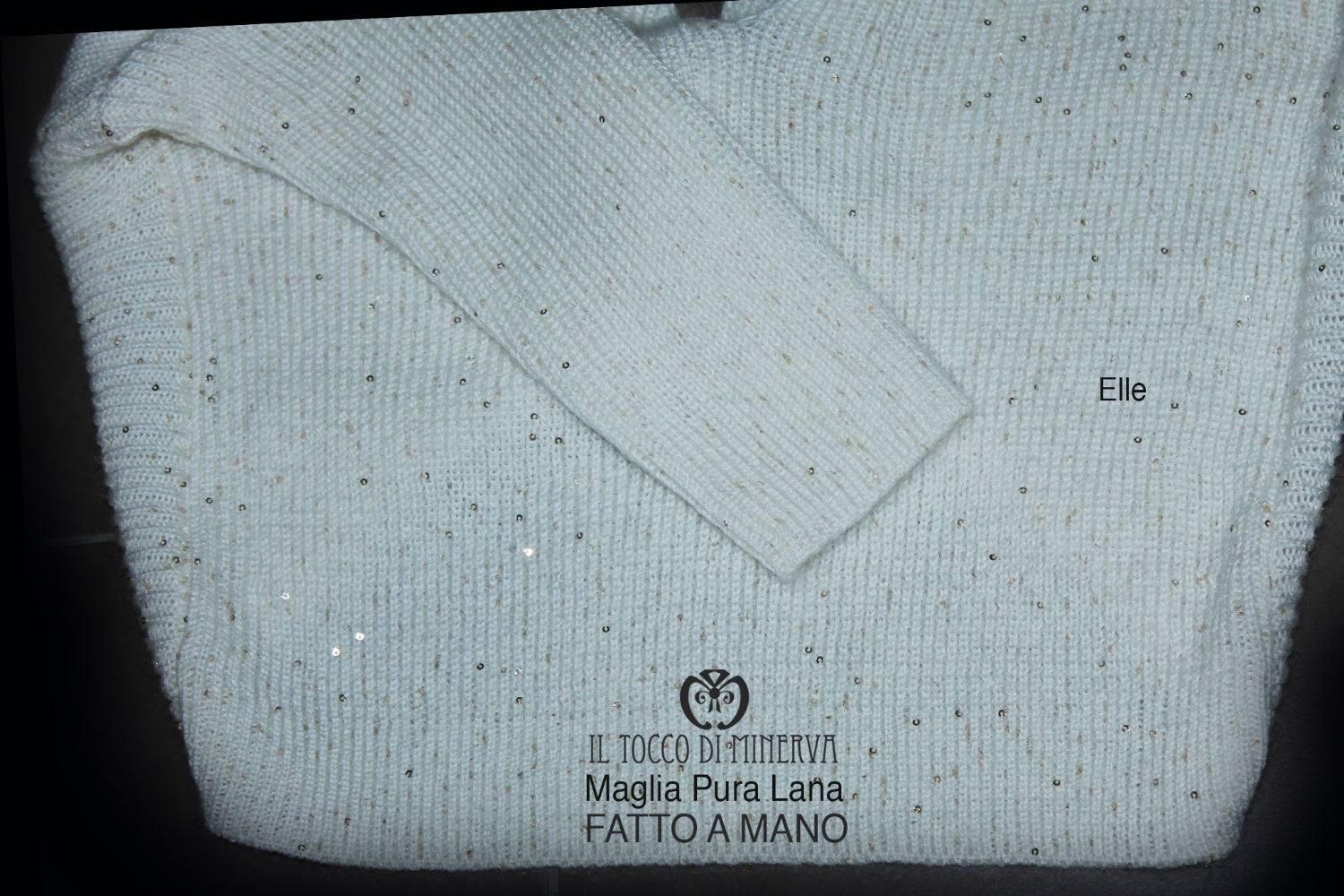 Maglia/coprispalle Donna pura lana Elle Realizzato a mano – Handmade - Il Tocco di Minerva