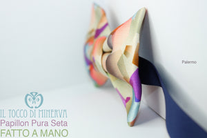 Papillon in Seta Uomo Palermo tessuto alta moda - Realizzato a mano - Il Tocco di Minerva