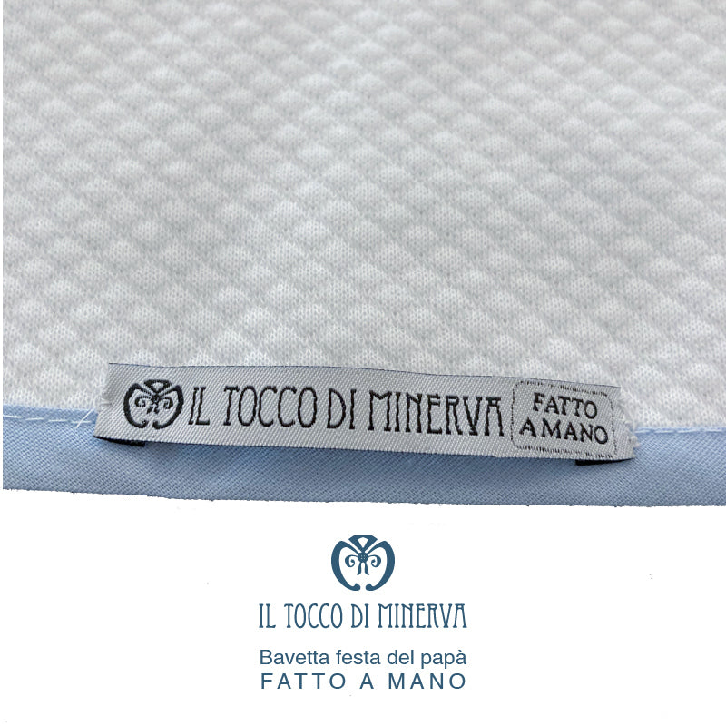 Bavaglino da bambina Festa del Papa' - Fatto a Mano - Il Tocco di Minerva