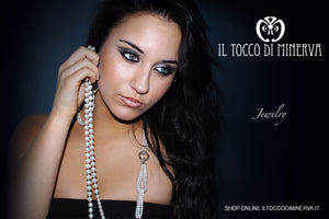 Collana perle e cristalli swarovski Clelia - Realizzata a mano - Il Tocco di Minerva