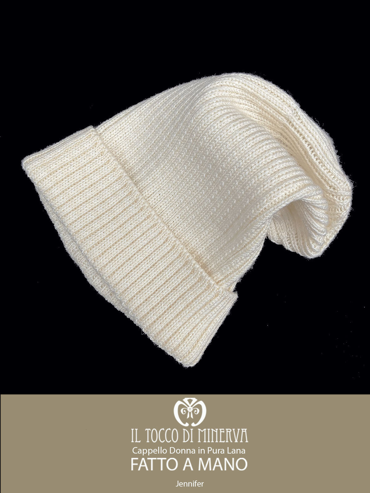 Cappello donna rosa in pura lana Jennifer - Realizzato a mano - Il Tocco di Minerva