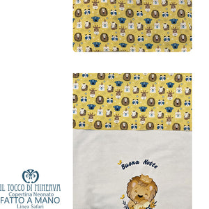 Copertina Neonato in Pile petrolio Linea Safari - Fatto a Mano - Il Tocco di Minerva