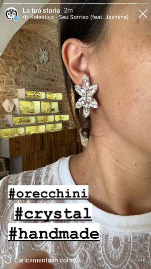 Orecchini di cristallo Life Linea Sposa fatto a mano - Il Tocco di Minerva