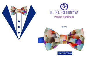 Papillon in Seta Uomo Palermo tessuto alta moda - Realizzato a mano - Il Tocco di Minerva
