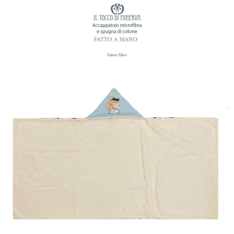 Accappatoio microfibra e spugna Linea Alice - Fatto a Mano - Il Tocco di Minerva