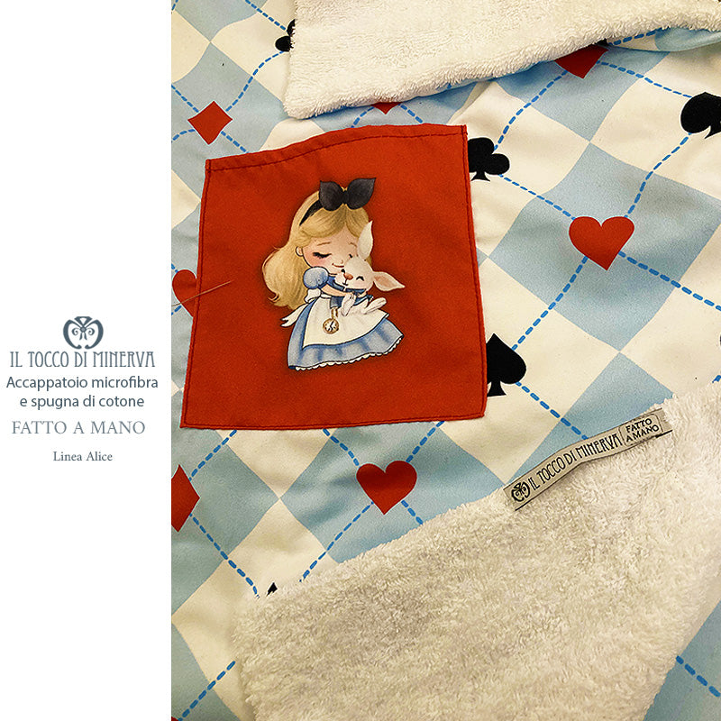 Accappatoio microfibra e spugna Linea Alice - Fatto a Mano - Il Tocco di Minerva