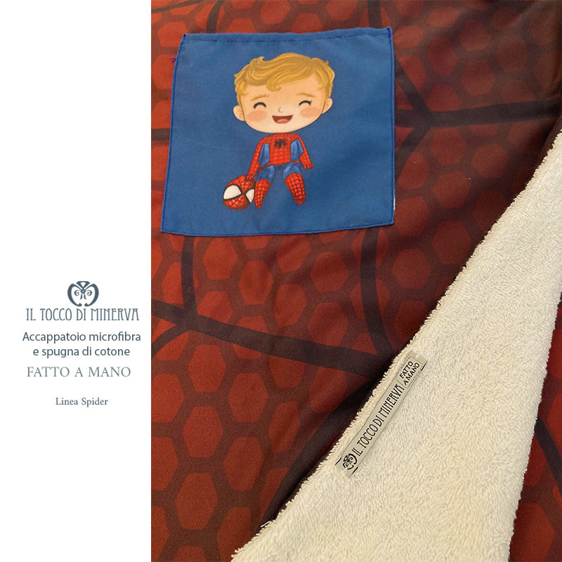 Accappatoio microfibra e spugna Linea Spider - Fatto a Mano - Il Tocco di Minerva