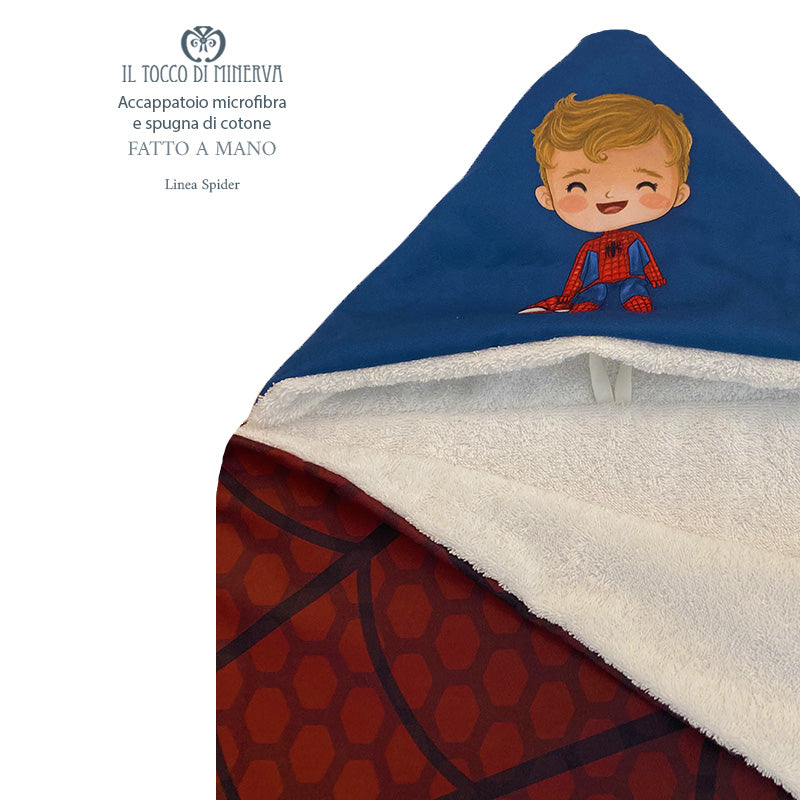 Accappatoio microfibra e spugna Linea Spider - Fatto a Mano - Il Tocco di Minerva