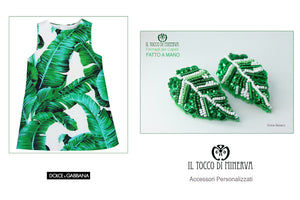 Fermaglio capelli dolce banano verde Handmade - Il Tocco di Minerva