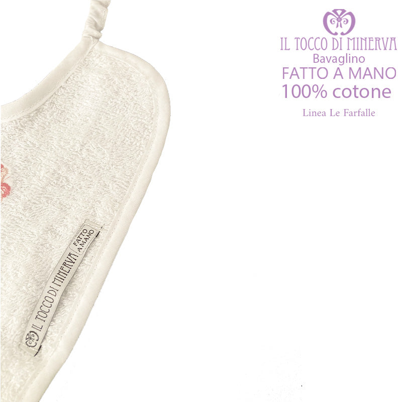 Bavaglino Bimba Linea Le farfalle Personalizzato - Fatto a mano - Il Tocco di Minerva