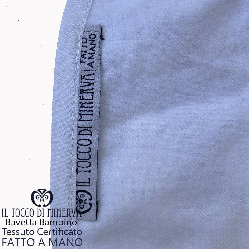 Bavaglino neonato in cotone piccolo principe - Fatto a mano - Il Tocco di Minerva