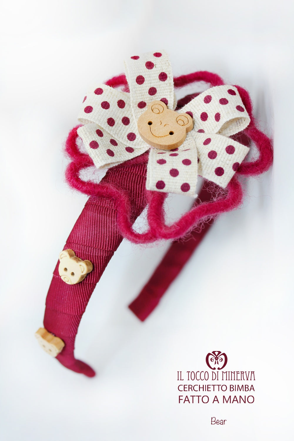 Cerchietto Bordeaux Fatto a Mano - Artigianato Unico per un Look Esclusivo