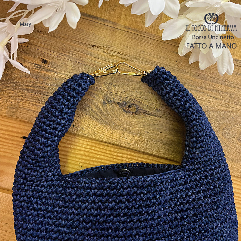 Borsa uncinetto in cordoncino Mary - Fatto a mano