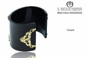 Bracciale plexiglas nero lucido Elisabeth Realizzato a mano – Handmade - Il Tocco di Minerva