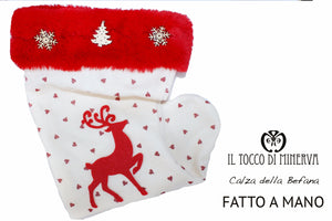 Calza della Befana Realizzata a Mano Renna - Il Tocco di Minerva