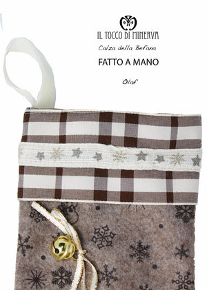 Calza della Befana Olaf Realizzata a Mano - Handmade - Il Tocco di Minerva