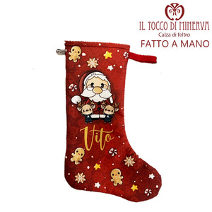 Calza della Befana Linea Dolce Legno - Fatto a Mano - Il Tocco di Minerva