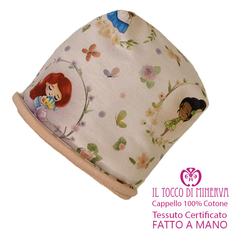 Cappello reversibile bambina principesse - Fatto a Mano - Il Tocco di Minerva