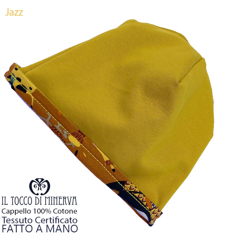 Cappello reversibile bambino100% cotone jazz - Fatto a Mano - Il Tocco di Minerva