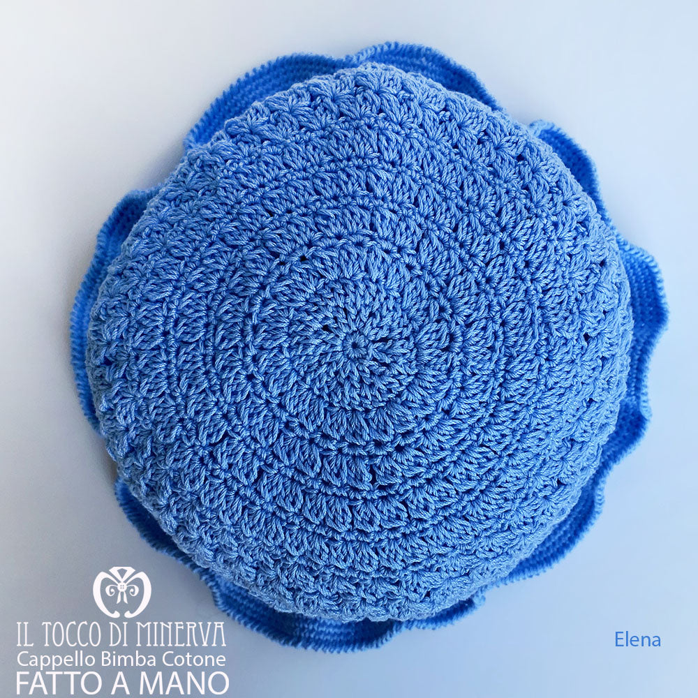 Cappello Bimba Cotone Realizzato a Mano Elena - Il Tocco di Minerva