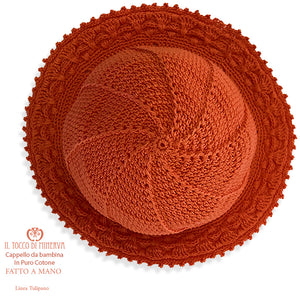Cappello Bimba Cotone Linea Tulipano - Fatto a Mano - Il Tocco di Minerva