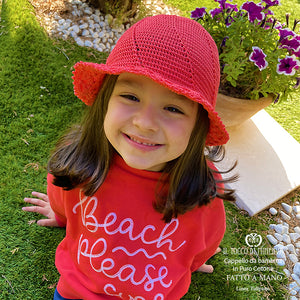 Cappello Bimba Cotone Linea Tulipano - Fatto a Mano - Il Tocco di Minerva