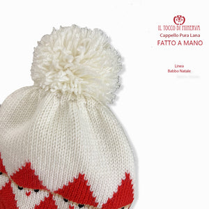 Cappello pura lana linea Babbo natale Fatto a Mano - Il Tocco di Minerva