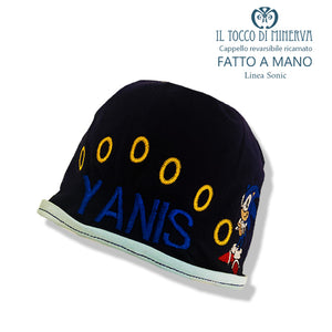 Cappello reversibile ricamato da bambino linea catoon - Fatto a Mano - Il Tocco di Minerva