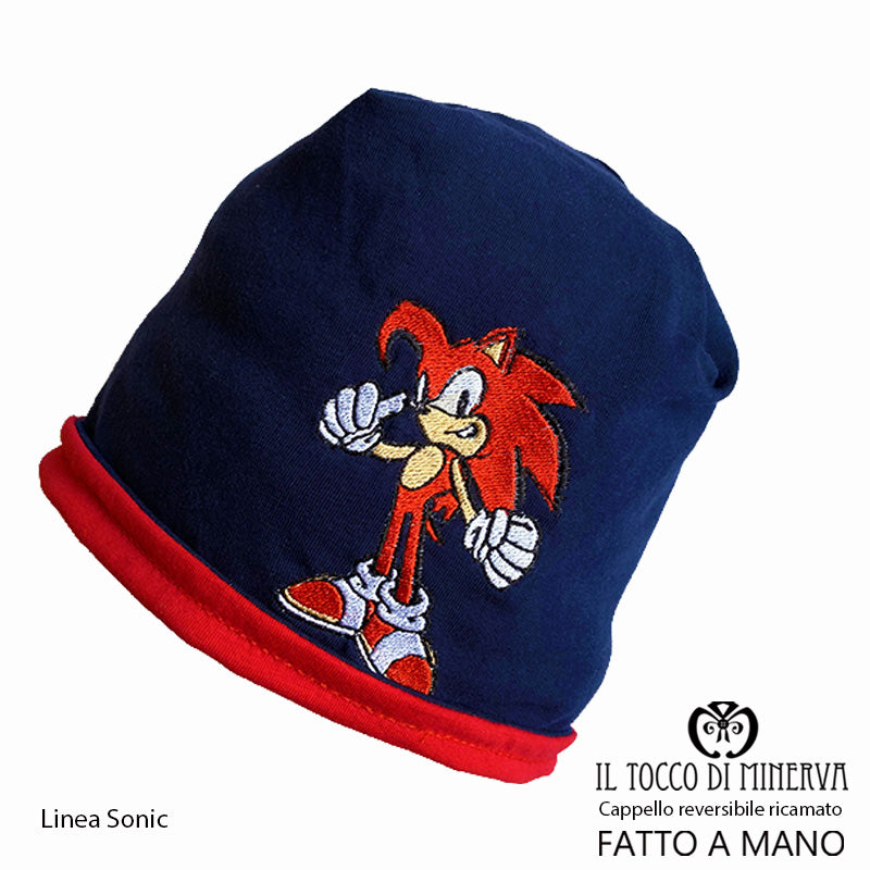 Cappello reversibile ricamato da bambino linea catoon - Fatto a Mano - Il Tocco di Minerva