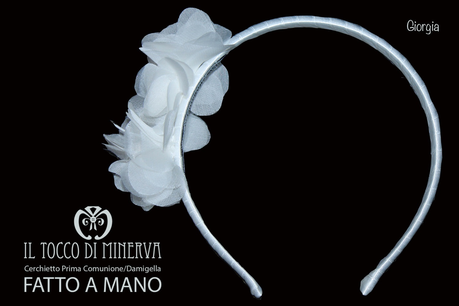 Cerchietto Prima Comunione/Cerimonia Giorgia Banco – Realizzata A Mano - Il Tocco di Minerva