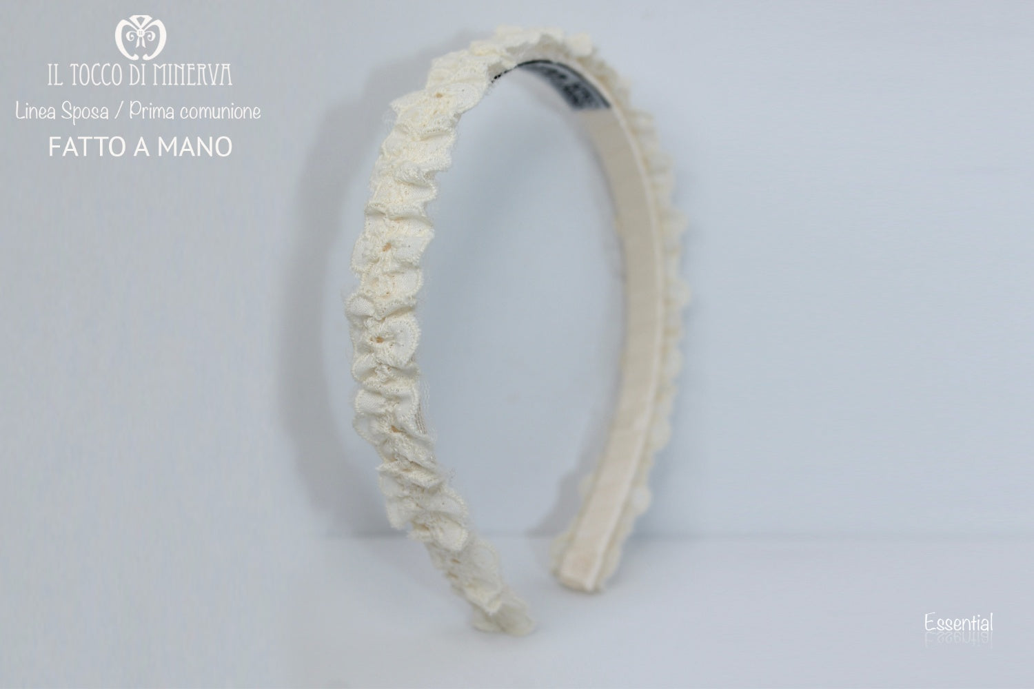 Cerchietto beige Prima Comunione Essential Realizzato a mano - Il Tocco di Minerva