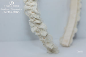 Cerchietto beige Prima Comunione Essential Realizzato a mano - Il Tocco di Minerva