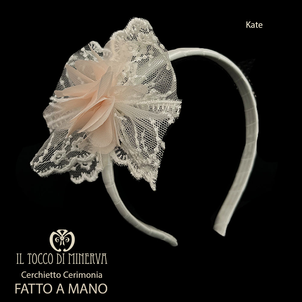 Cerchietto Linea Cerimonia Kate Bianco seta– Fatto a Mano - Il Tocco di Minerva