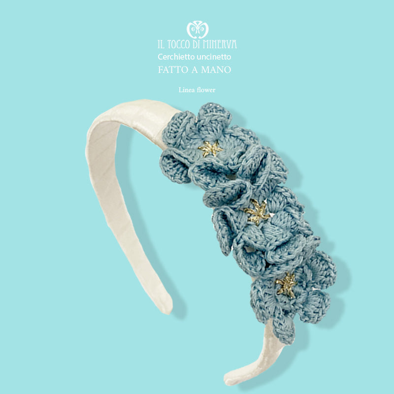 Cerchietto bambina uncinetto Linea Flower - Fatto a Mano - Il Tocco di Minerva