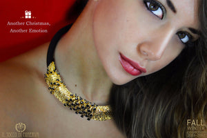 Collana Tubolare lamè Python - realizzata a mano - HandMade - Il Tocco di Minerva