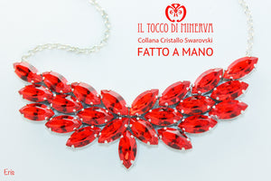 Collana in cristallo swarovski Eris Rosso Realizzata a mano - Il Tocco di Minerva