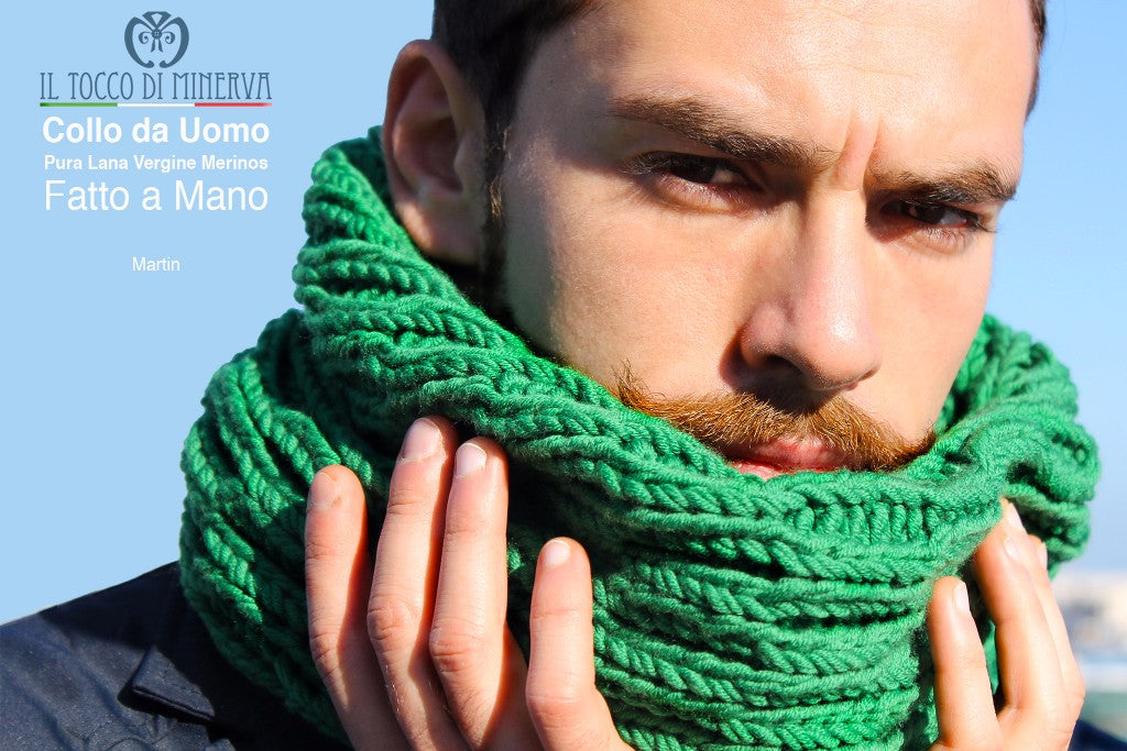 COLLO SCIARPA UOMO MARTIN - Realizzata a Mano - Handmade Sciarpa Uomo Collo