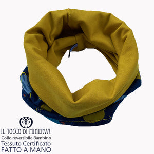 Collo da Bambino in Cotone Certificato Universo senape - Fatto a Mano - Il Tocco di Minerva