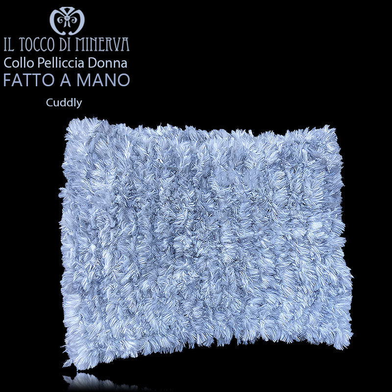 Collo pelliccia donna Cuddly bianco - Fatto a mano - Il Tocco di Minerva