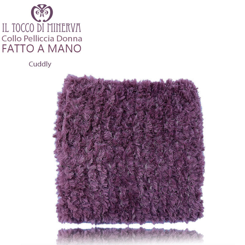 Collo pelliccia donna Cuddly rosa antico - Fatto a mano - Il Tocco di Minerva