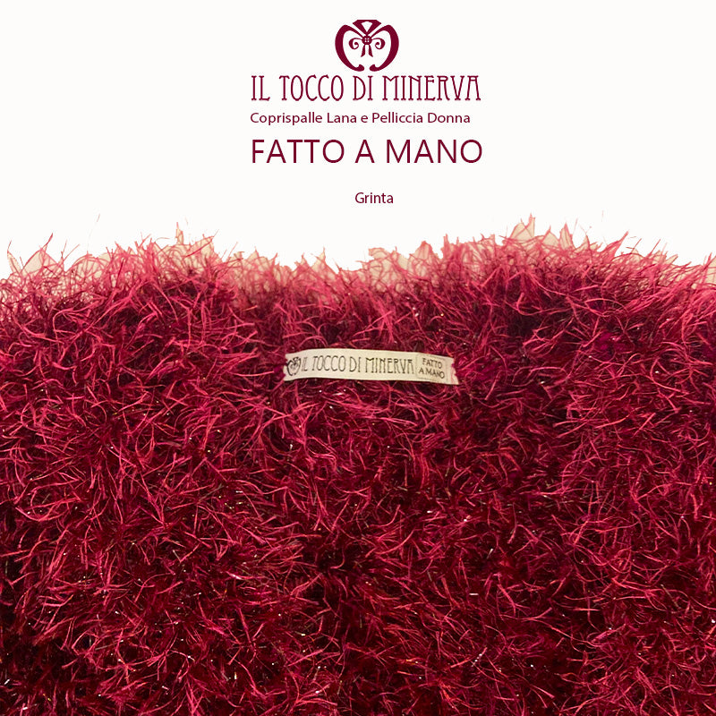 Coprispalle Grinta in lana e filato in pelliccia - Fatto a Mano - Il Tocco di Minerva