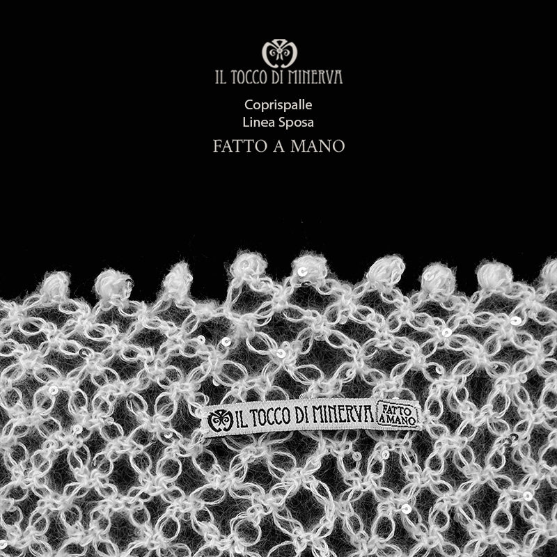 Coprispalle da Sposa Anna mohair cashmere e seta - Fatto a Mano - Il Tocco di Minerva