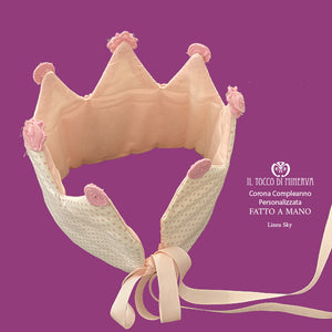 Coroncina Compleanno Bimba linea sky - Fatto a Mano - Il Tocco di Minerva