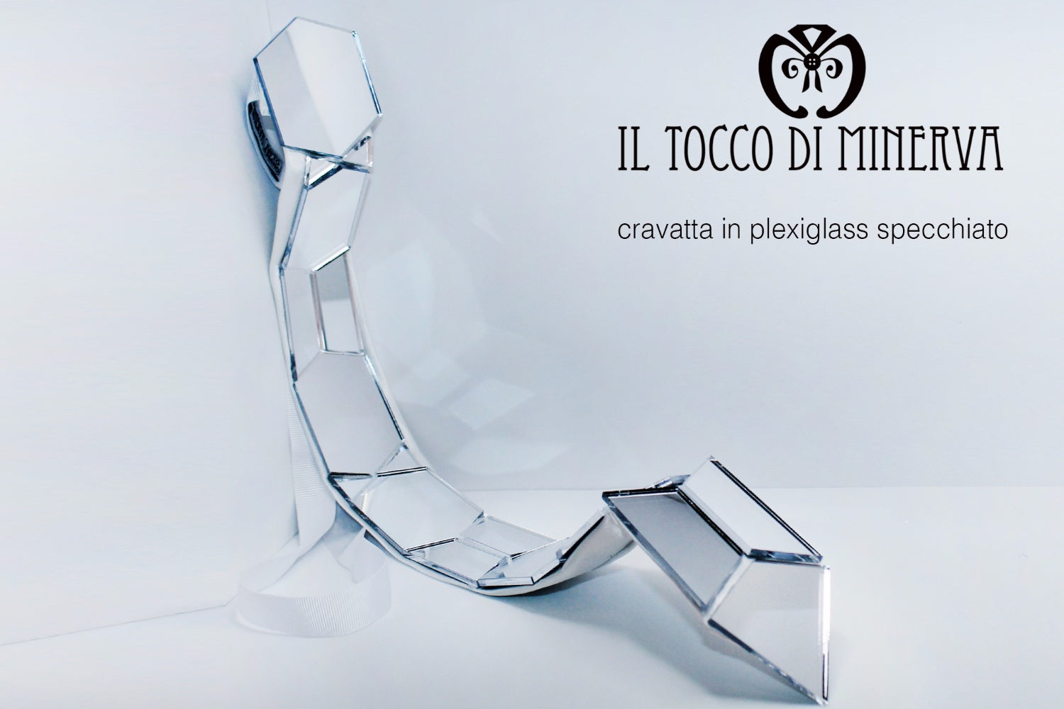 Cravatta Plexiglass Specchiato Spectrum - Artigianale e Unica