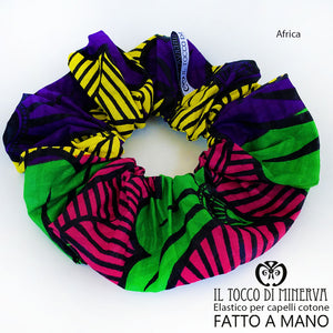 Elastico per capelli cotone Africa - Realizzato a mano - Il Tocco di Minerva